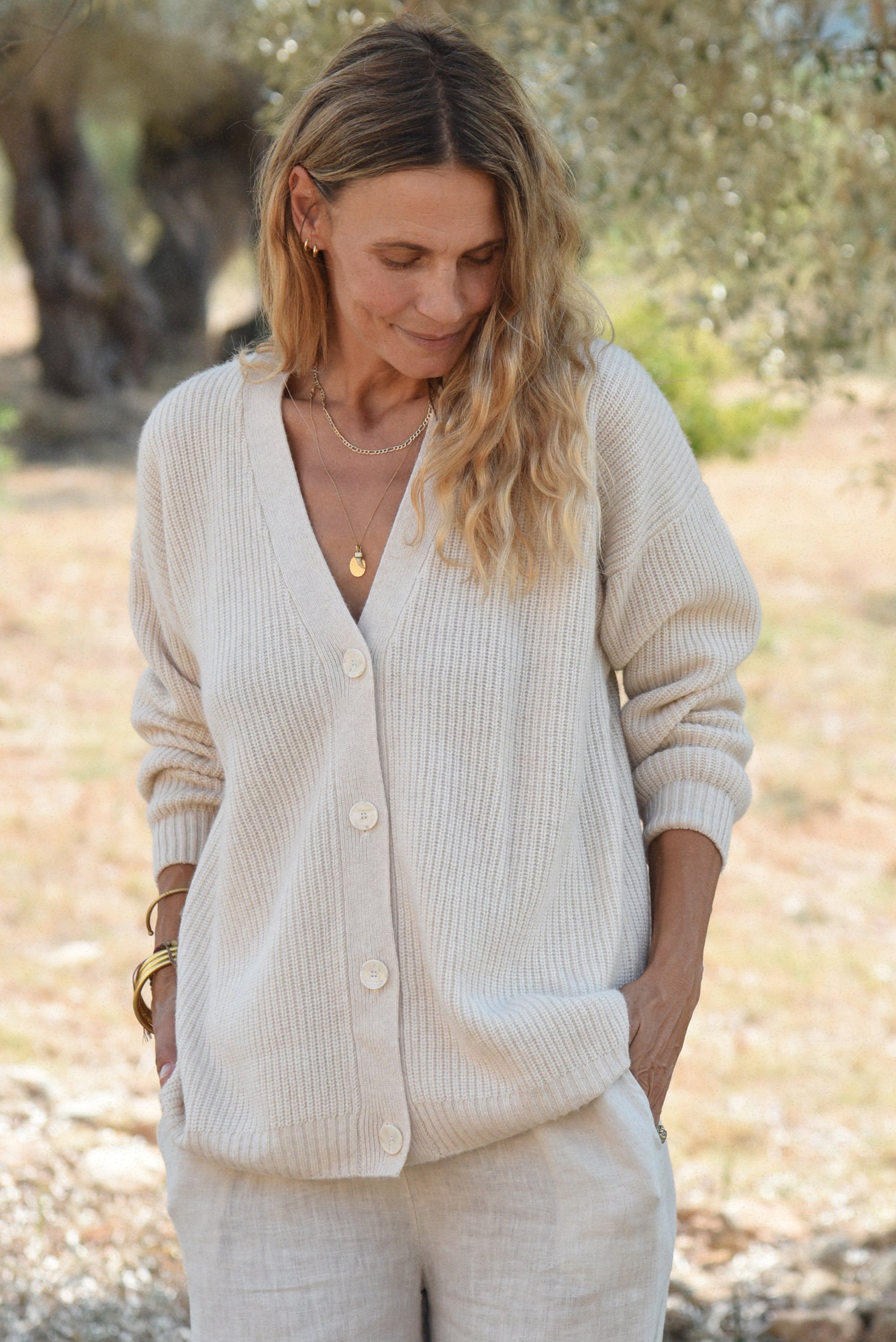 The Cashmere Muma Cardigan // Moon