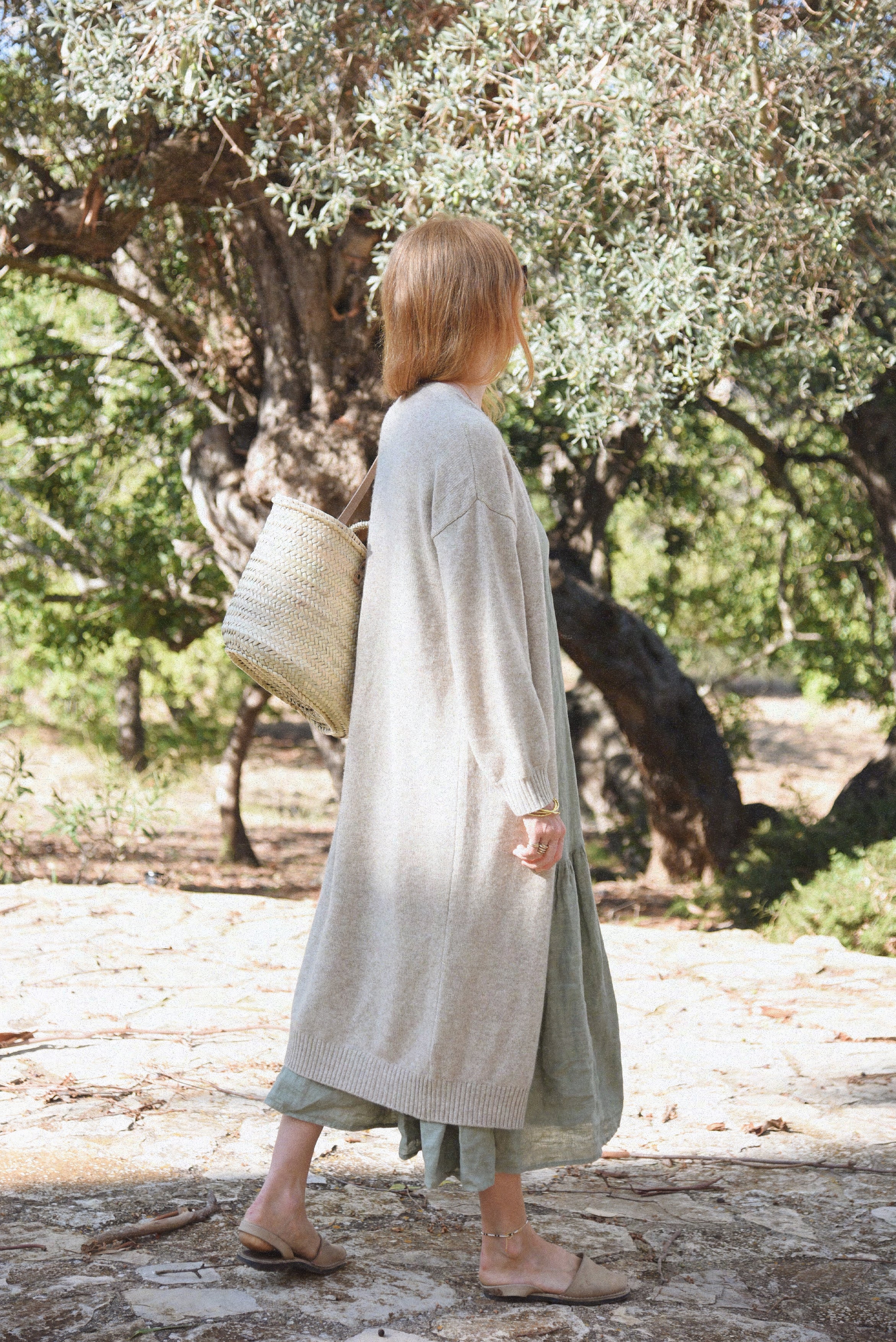 The Cashmere Marlow Long Cardigan // Moon