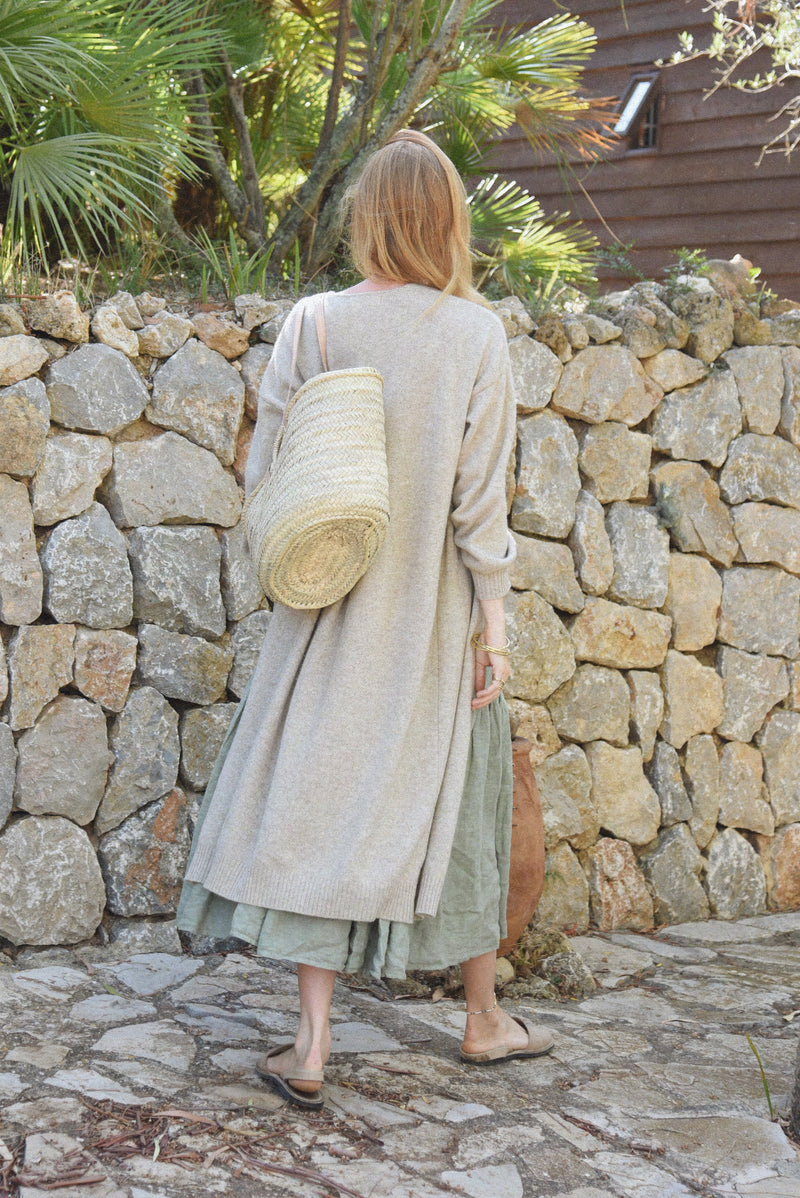 The Cashmere Marlow Long Cardigan // Moon