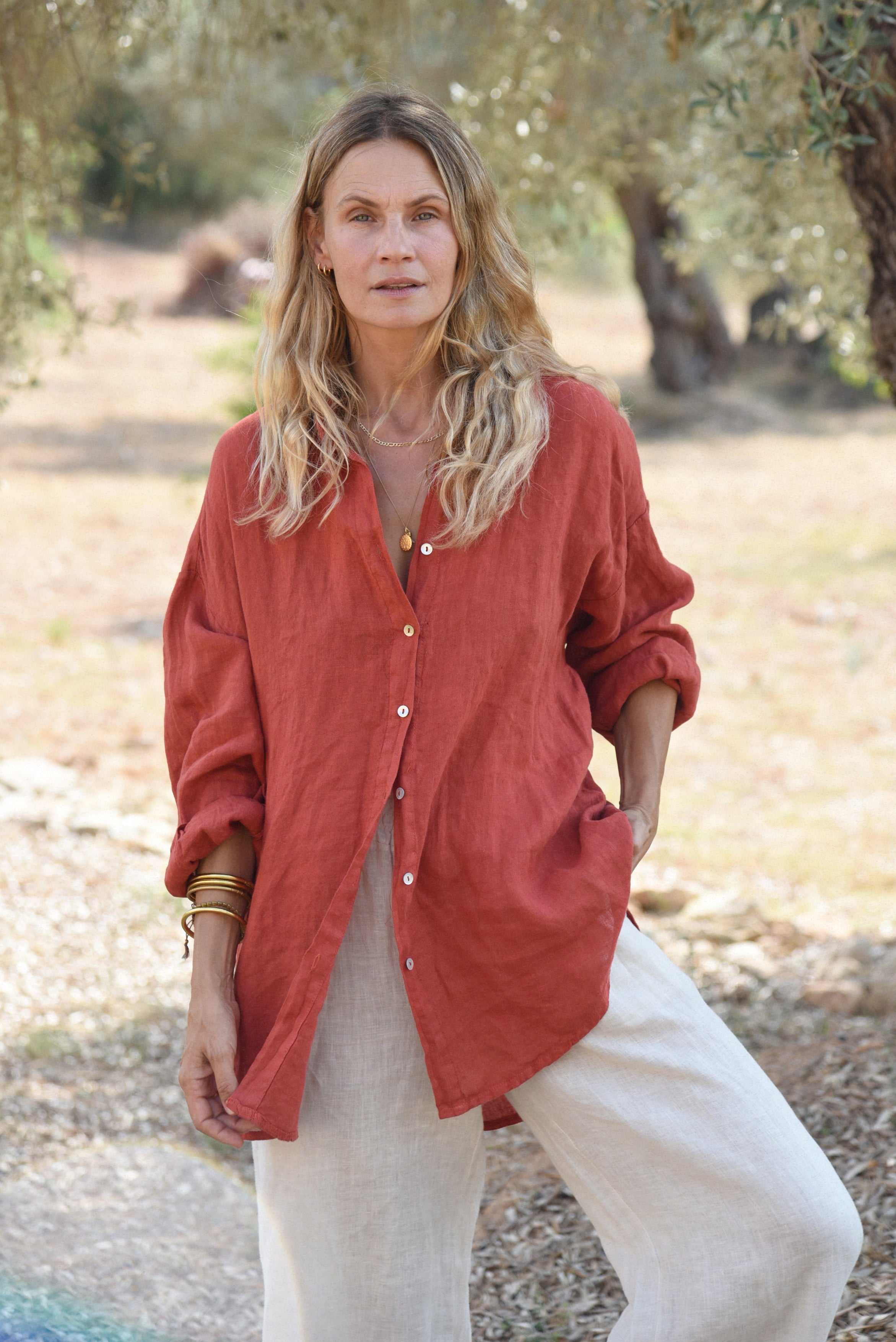 The Palma Shirt // Pomegranate